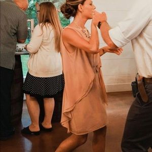 Champagne tie up dress